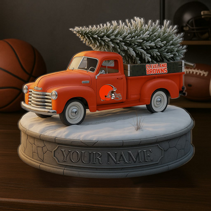 CLE Custom NFL Christmas Acrylic Block Plaque Decor DatND DVT
