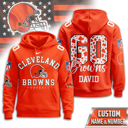 CLE Premium NFL Custom Game Day Hoodie DDT NTL