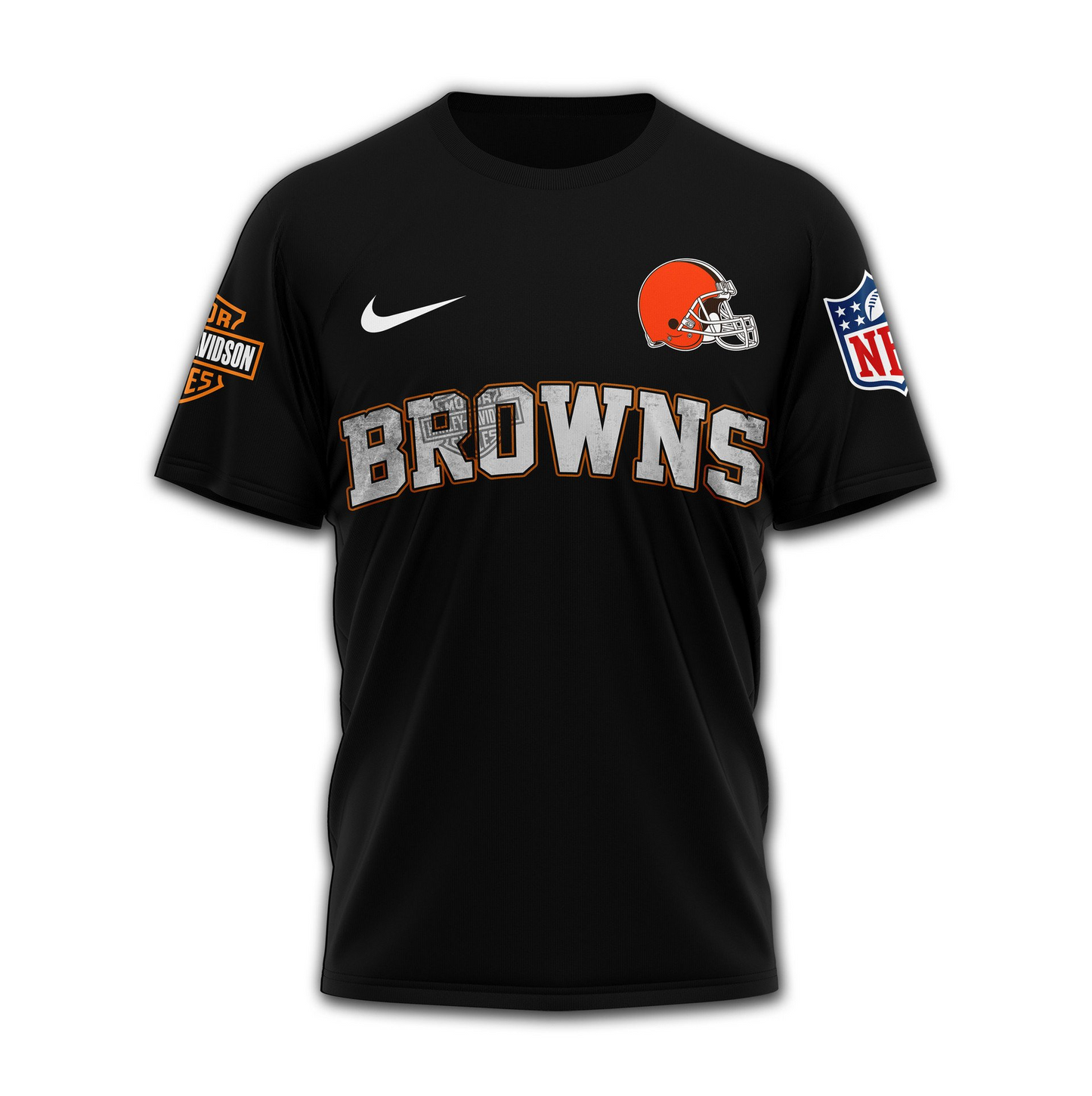 CLE Premium NFL Harley-Davidson Santa Claus 3D Shirt DDT NTL