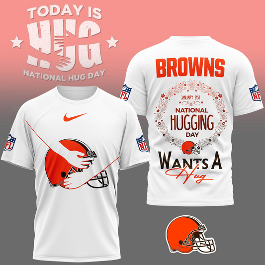 CLE Premium NFL National Hugging Day 3D Shirt DDT NTL