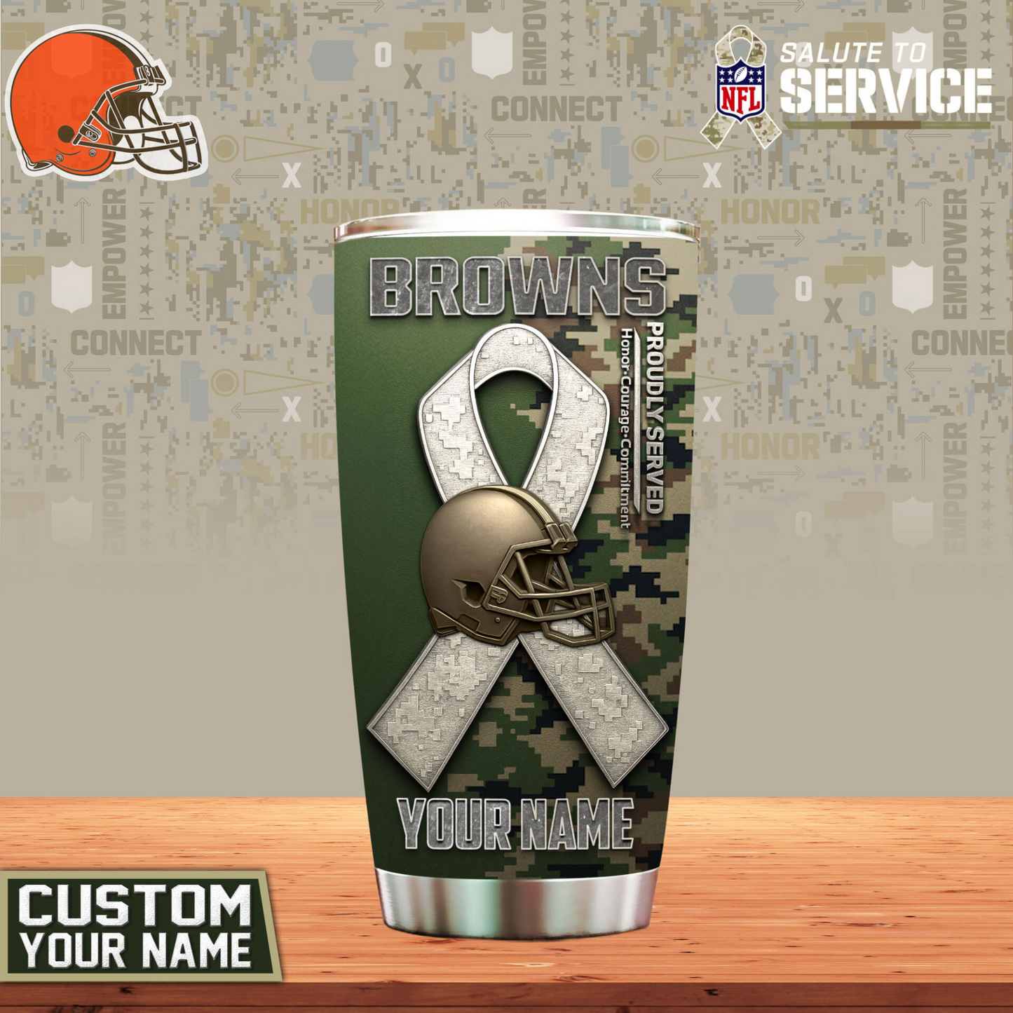 CLE Premium NFL Proudly Served Tumbler DDT NTL