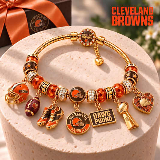 CLE x Luxury NFL Gold Charm Bracelet