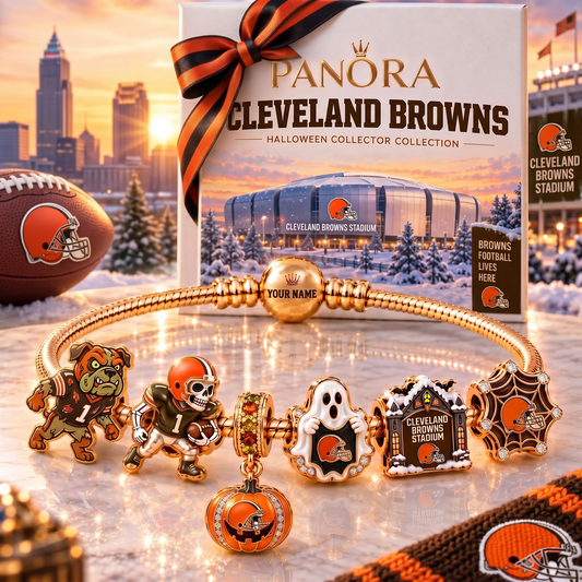 CLE x Luxury NFL Gold Charm Halloween Bracelet