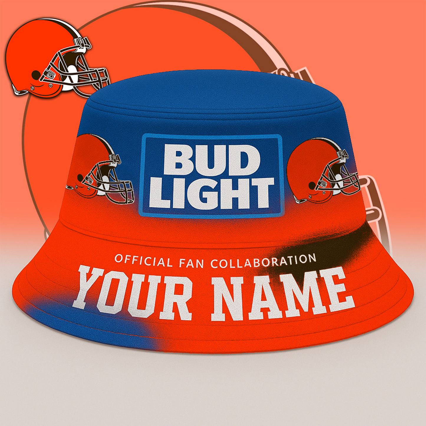 CLE x NFL Bud Light Personalized Bucket Hat DATND TANTD