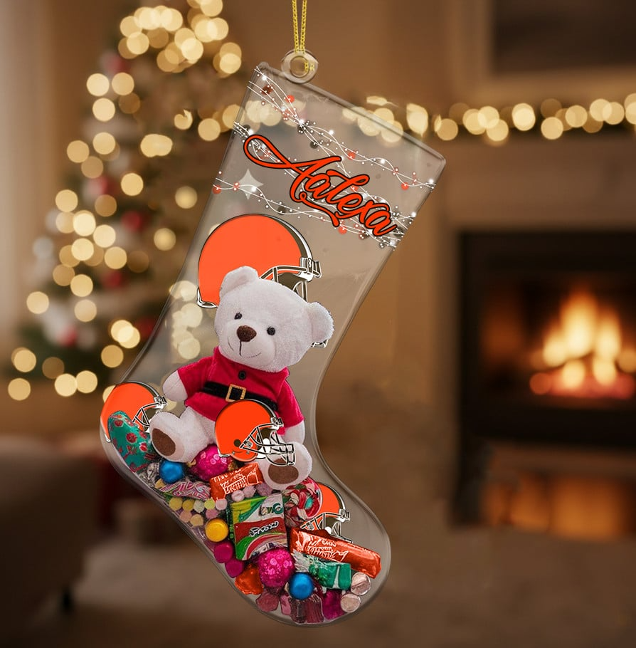 CLE x NFL Christmas Personalized Acrylic Ornament DatND DVT