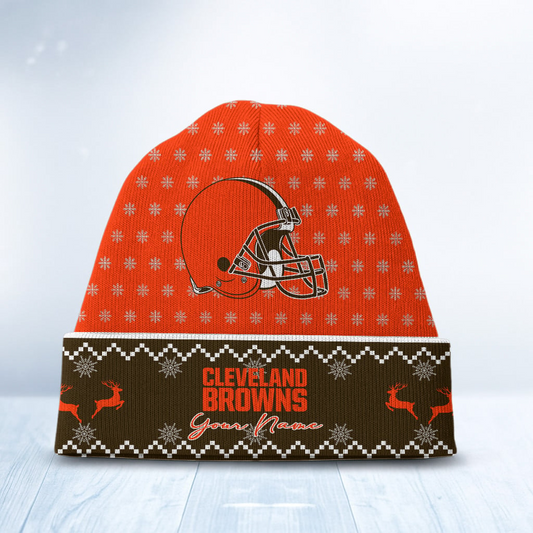 CLE x NFL Customized Beanie Hat Christmas DatND DVT