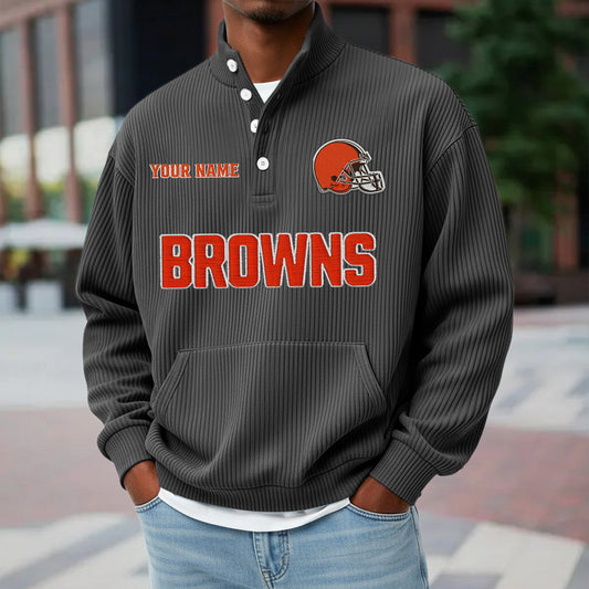 CLE x NFL Waffle High Neck Long Sleeved Sweatshirt DATND TANTD 221125