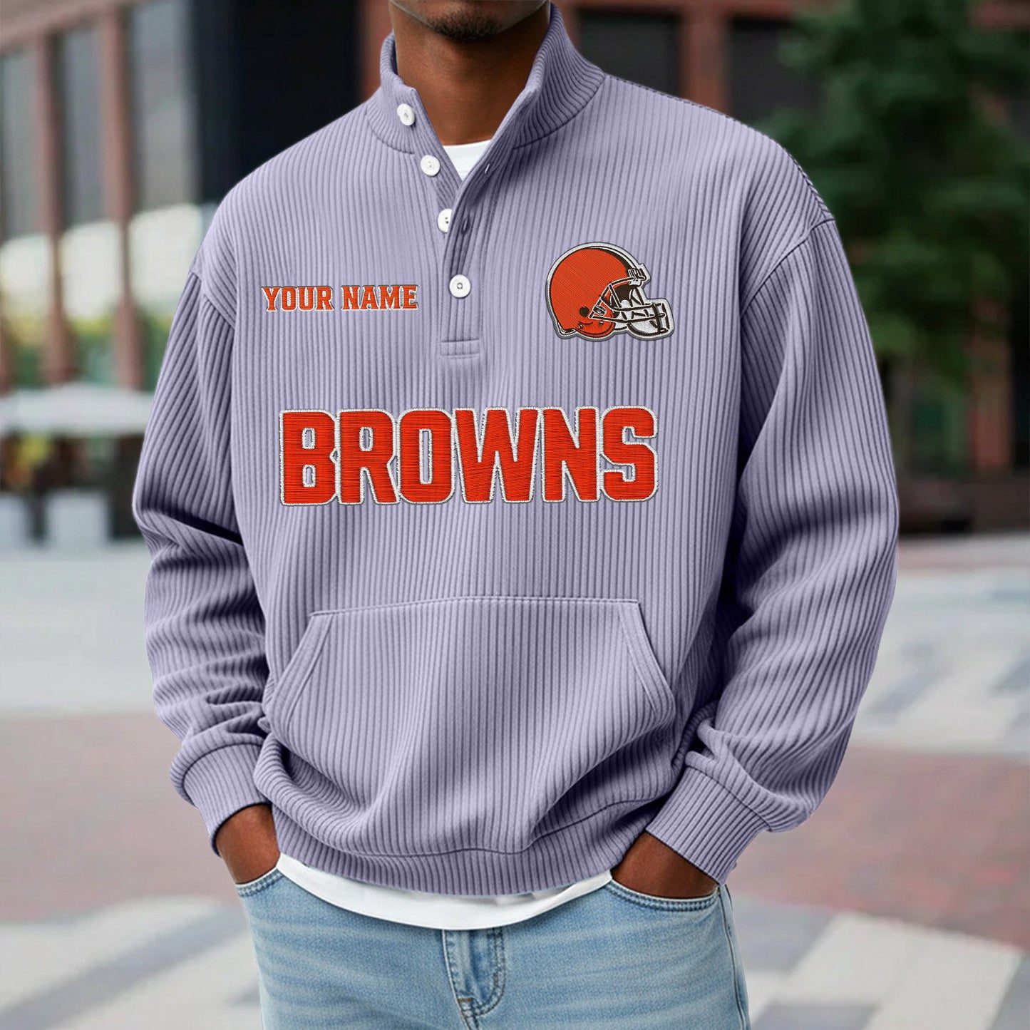 CLE x NFL Waffle High Neck Long Sleeved Sweatshirt DATND TANTD 221125