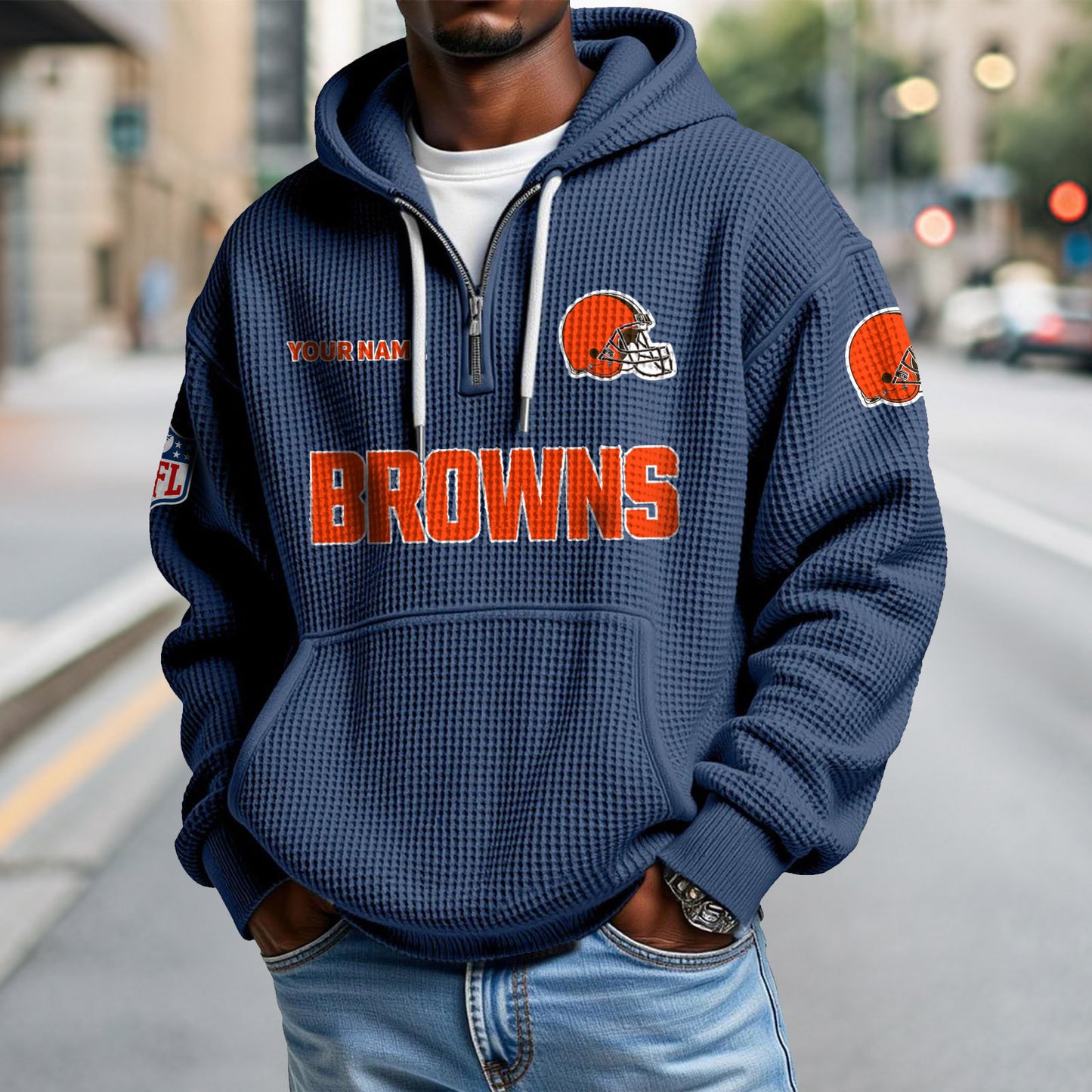 CLE x NFL Waffle Hoodie DatND DVT