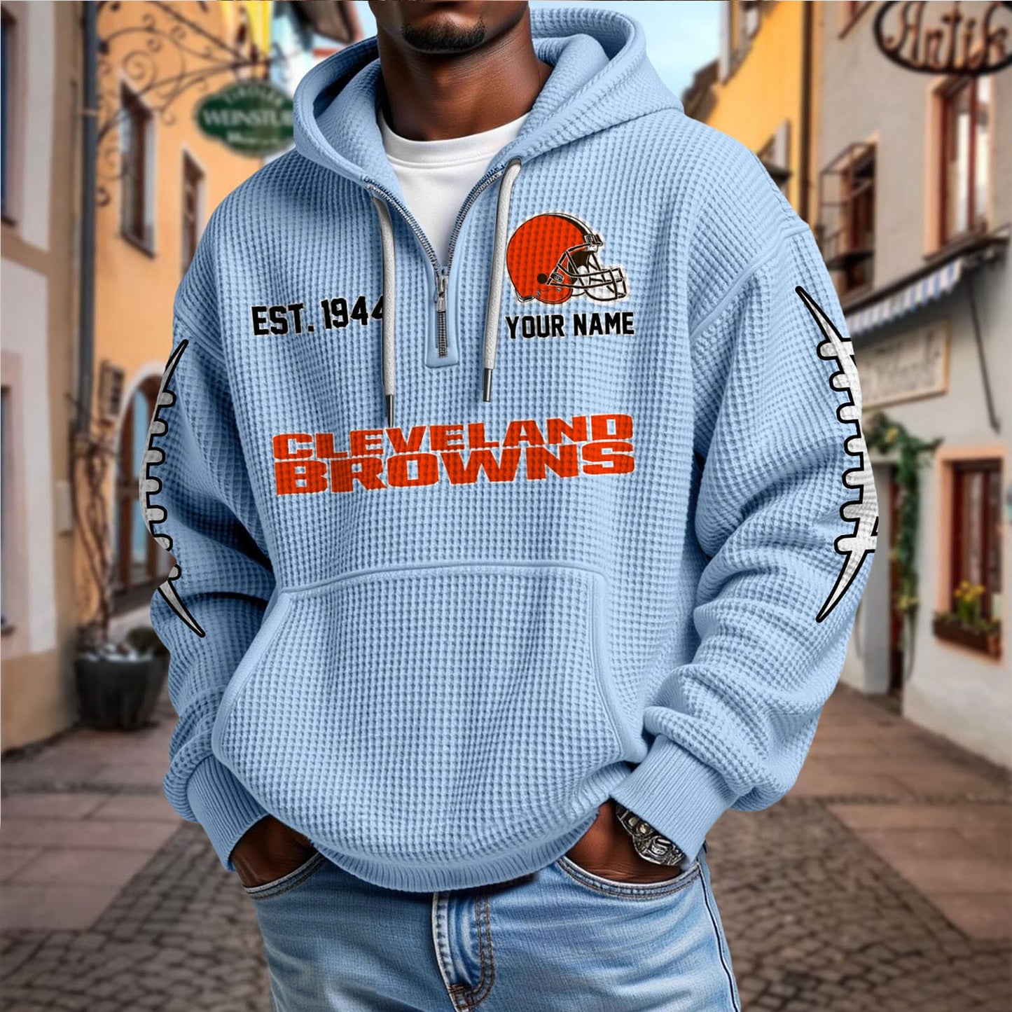 CLE x NFL Waffle Hoodie DatND DVT