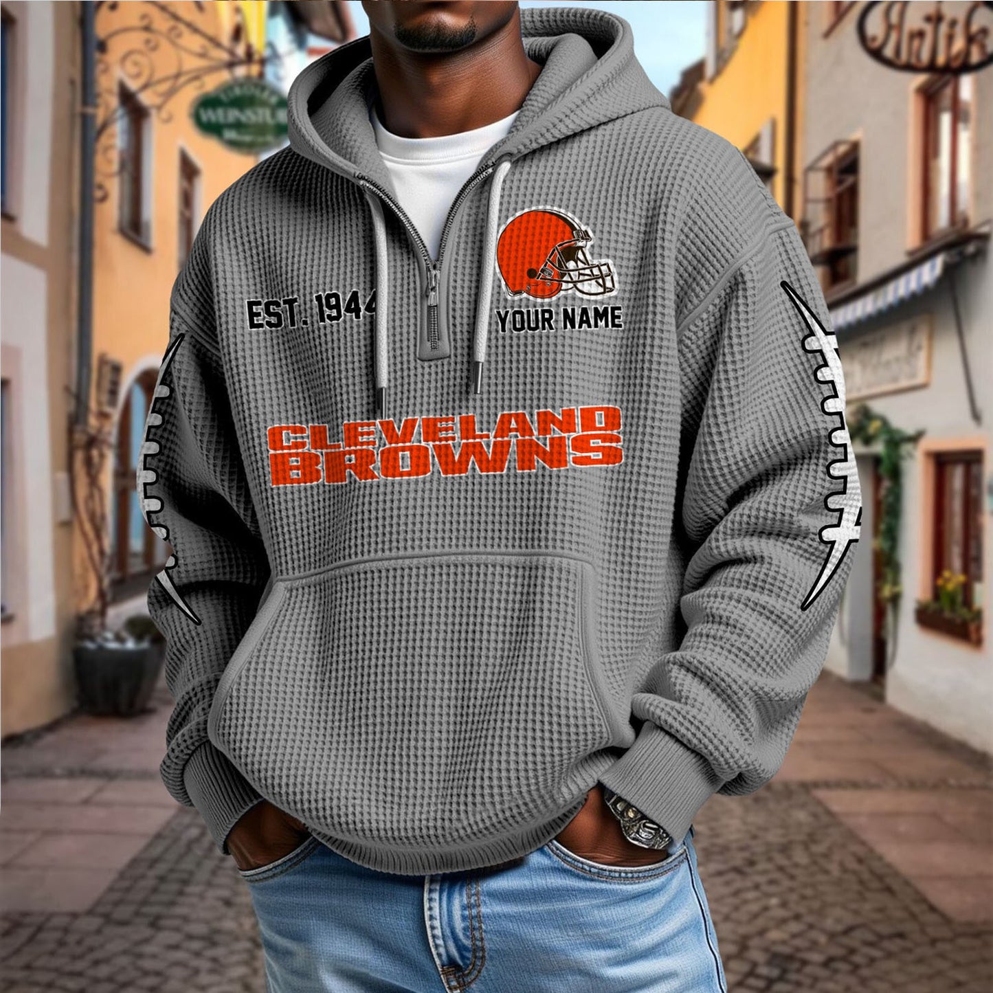 CLE x NFL Waffle Hoodie DatND DVT