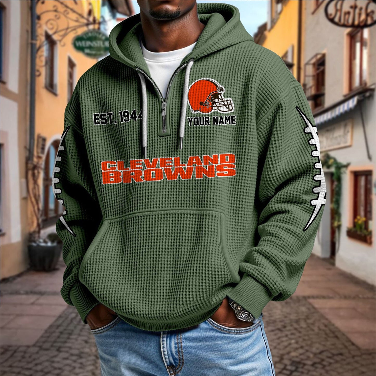 CLE x NFL Waffle Hoodie DatND DVT