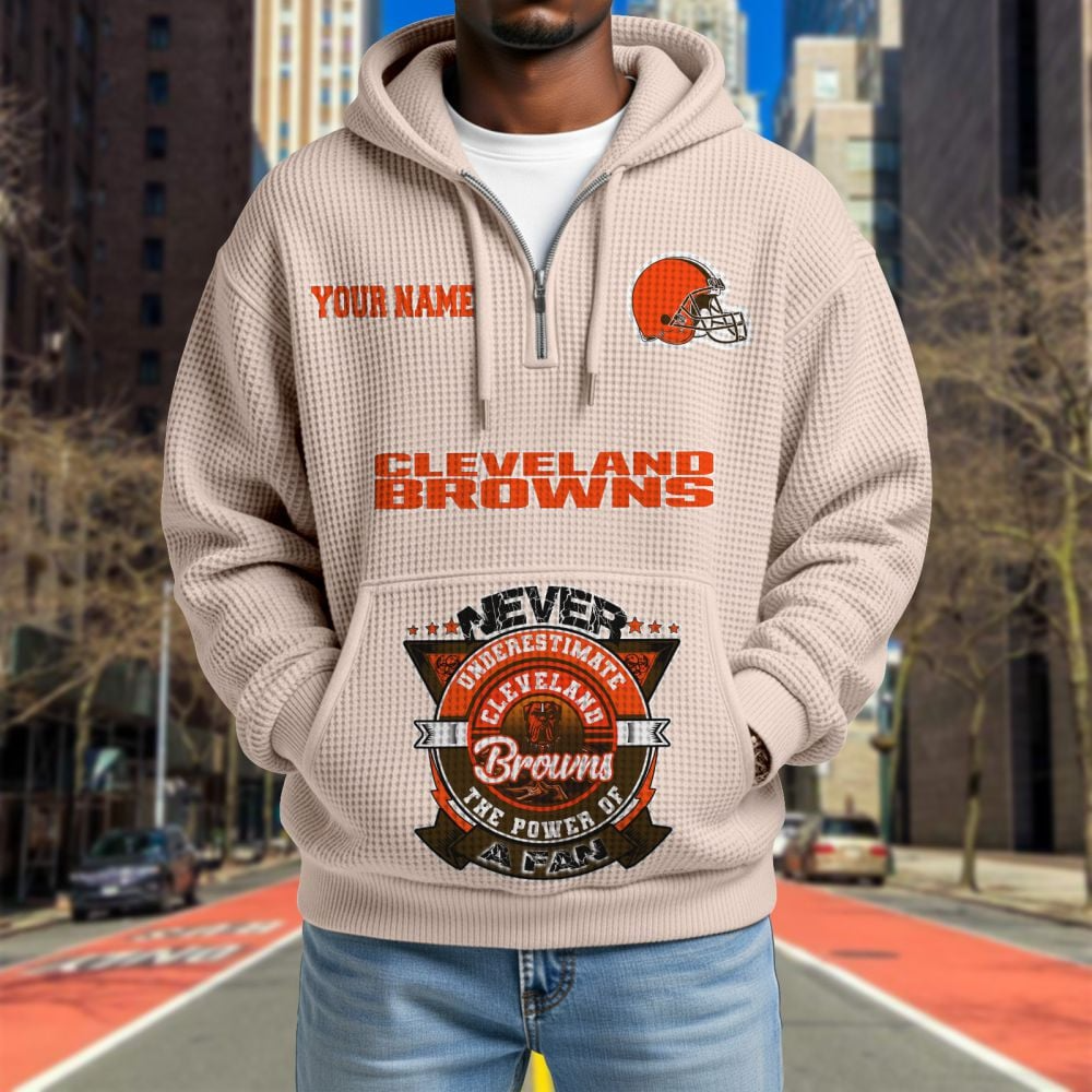 CLE x NFL Waffle Hoodie DATND TANTD