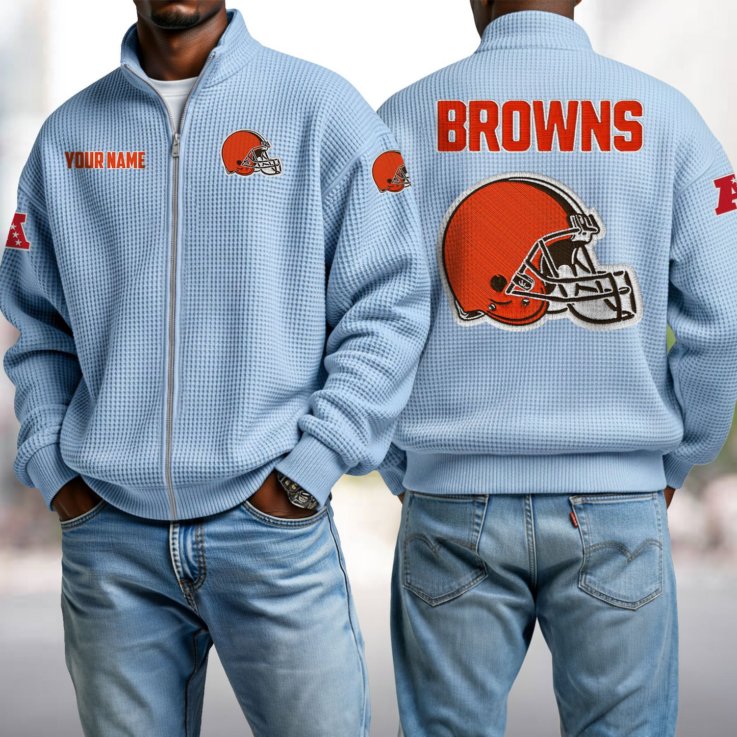 CLE x NFL Waffle Zip-Up Sweatshirt DatND DVT