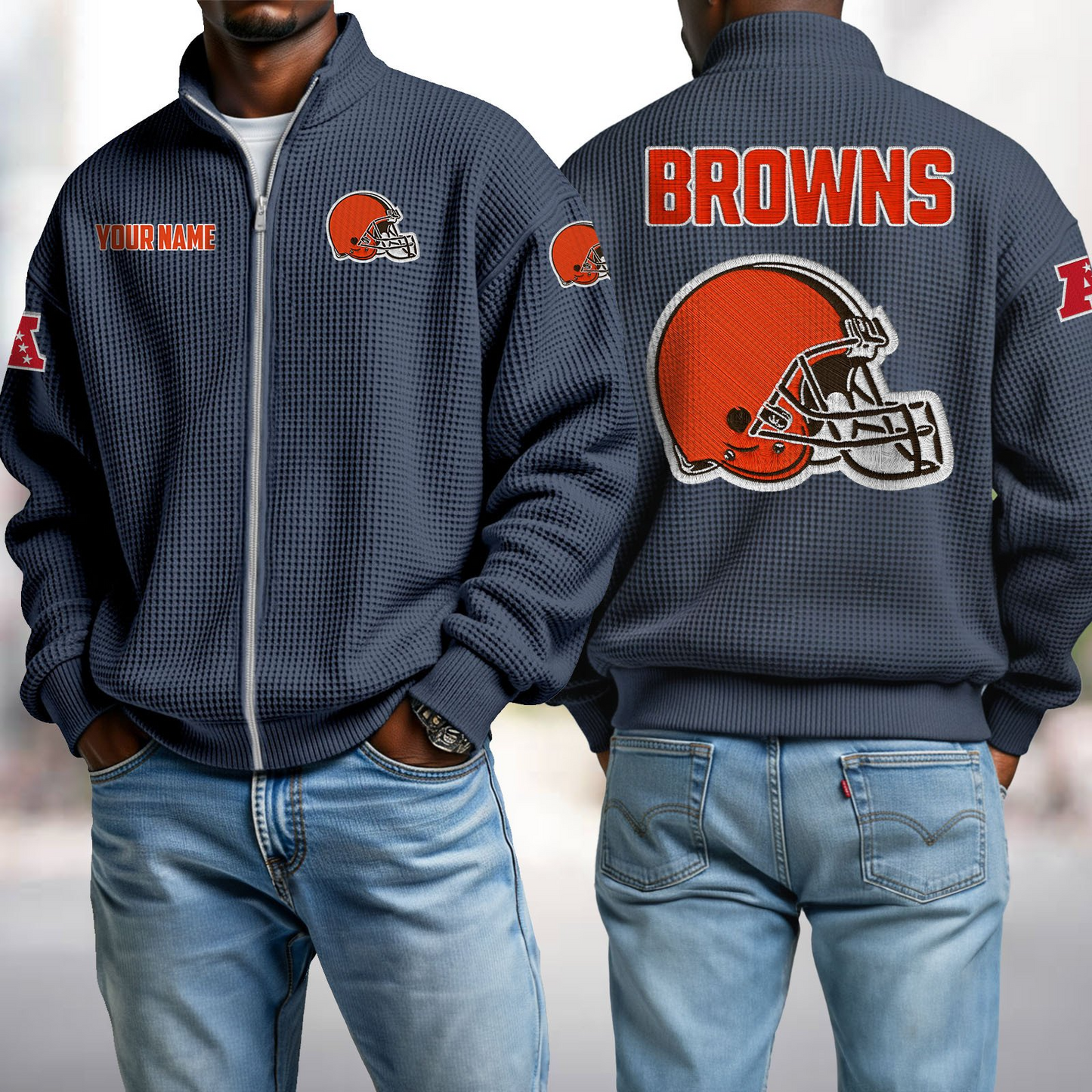 CLE x NFL Waffle Zip-Up Sweatshirt DatND DVT