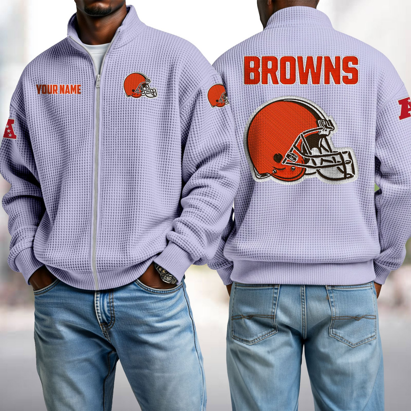 CLE x NFL Waffle Zip-Up Sweatshirt DatND DVT