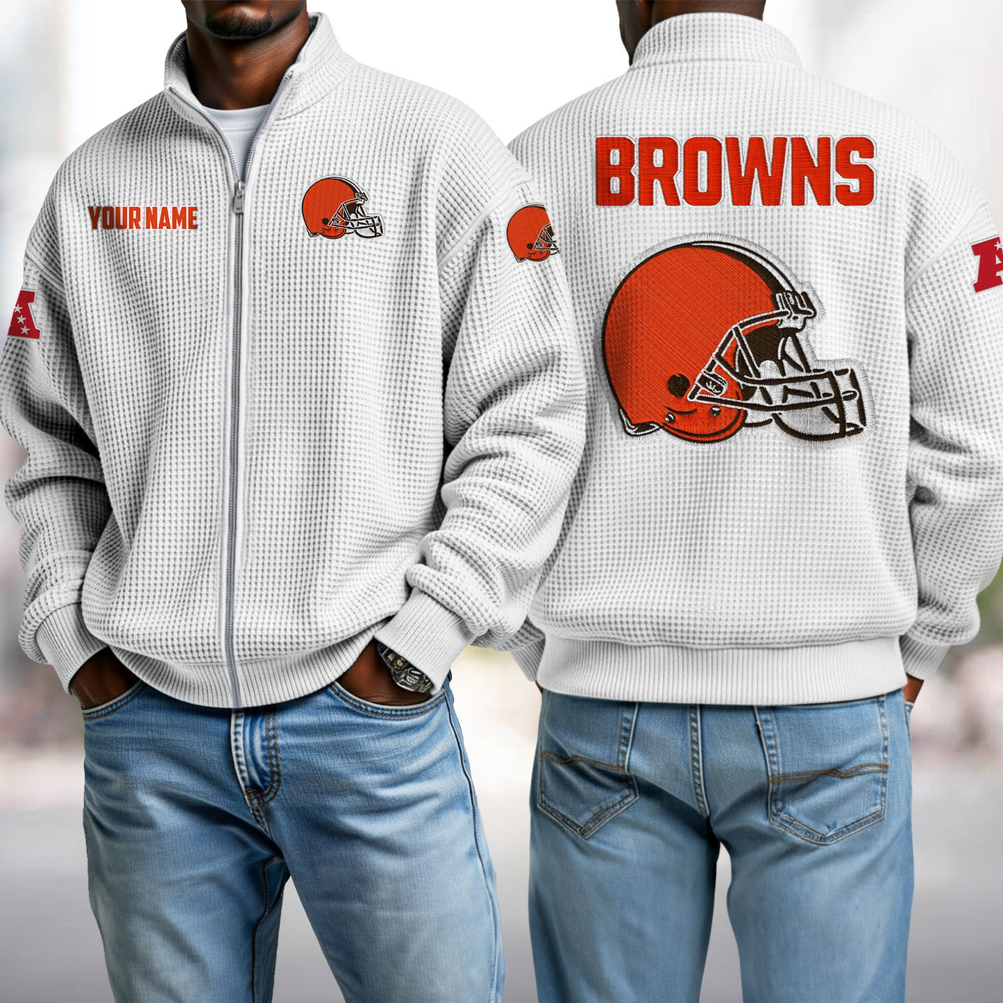 CLE x NFL Waffle Zip-Up Sweatshirt DatND DVT