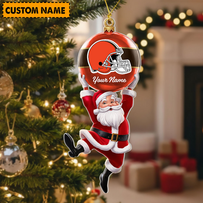 CLE x Personalized NFL Acrylic Ornament Christmas DATND TANTD
