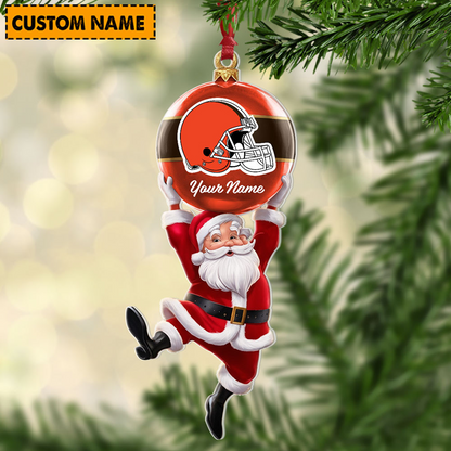 CLE x Personalized NFL Acrylic Ornament Christmas DATND TANTD