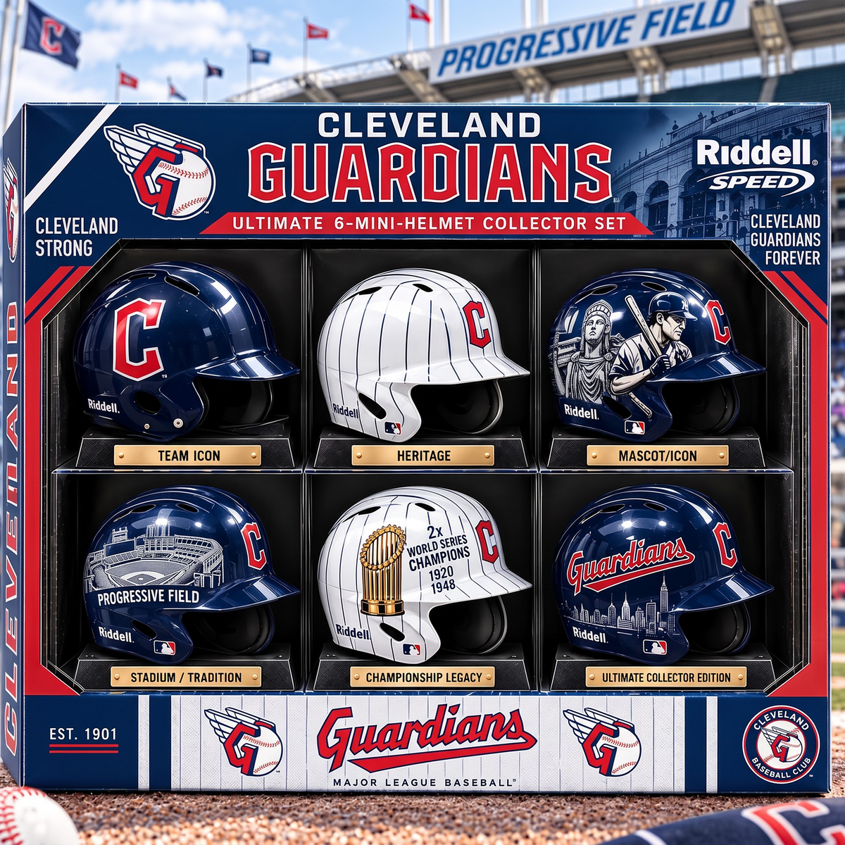 CLE x Premium MLB Mini Helmet Collection