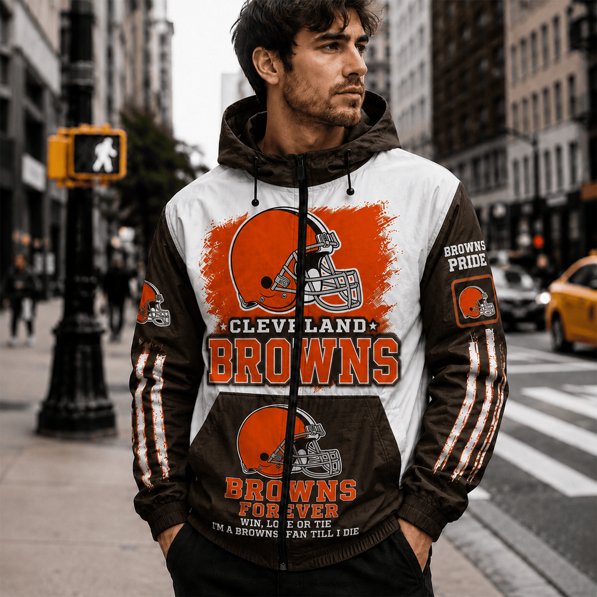 CLE x Premium NFL Unisex Windbreaker Jacket Gift For Fan - Limited Edition
