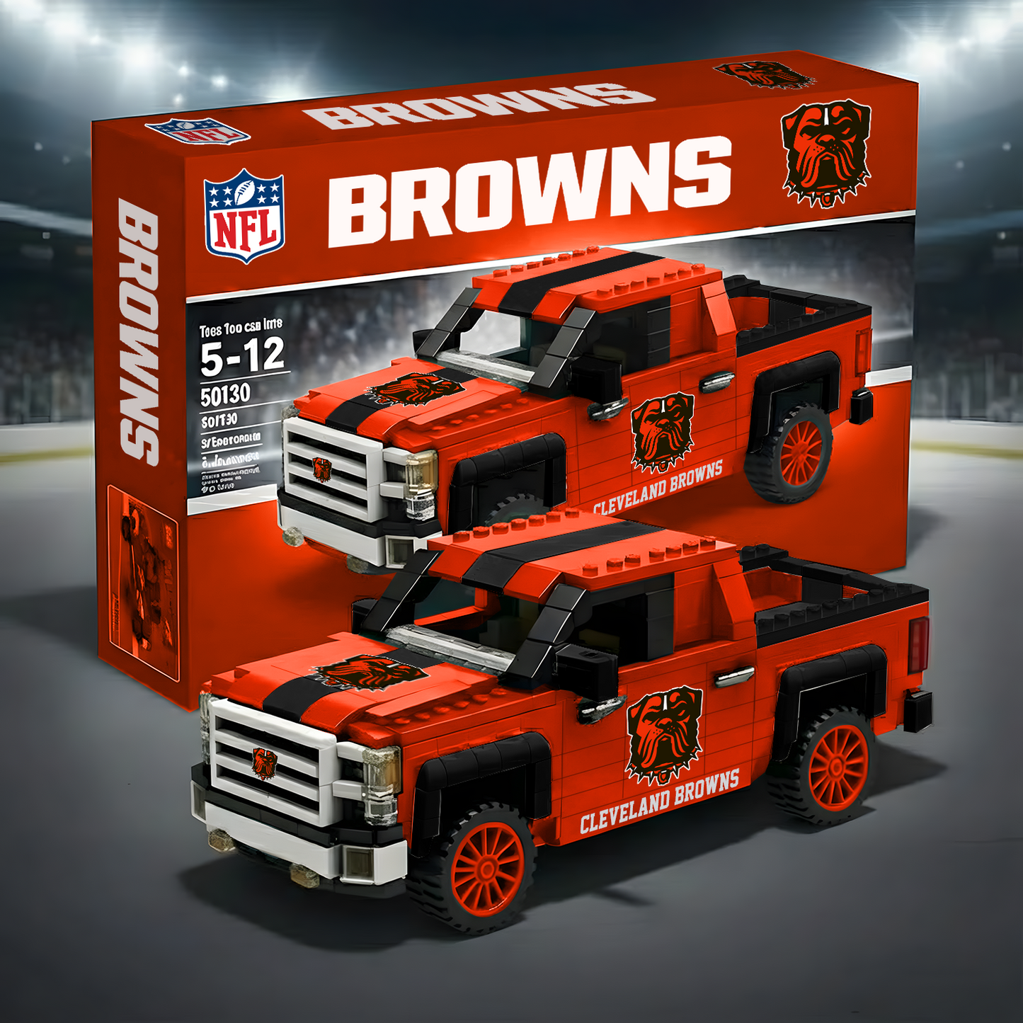NFL 3D Racing Truck Model Building Block Set 0212 NAK NHT