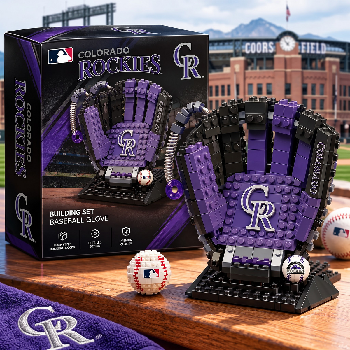 COL X MLB Teams Baseball Glove Building Block Set