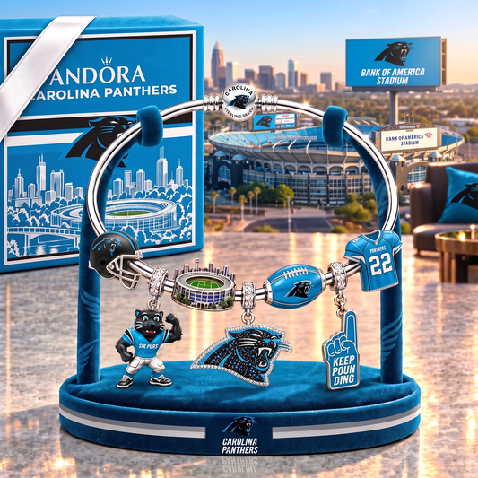CP x Personalized NFL Pandora Style Charm Bracelet Gift Set 1409
