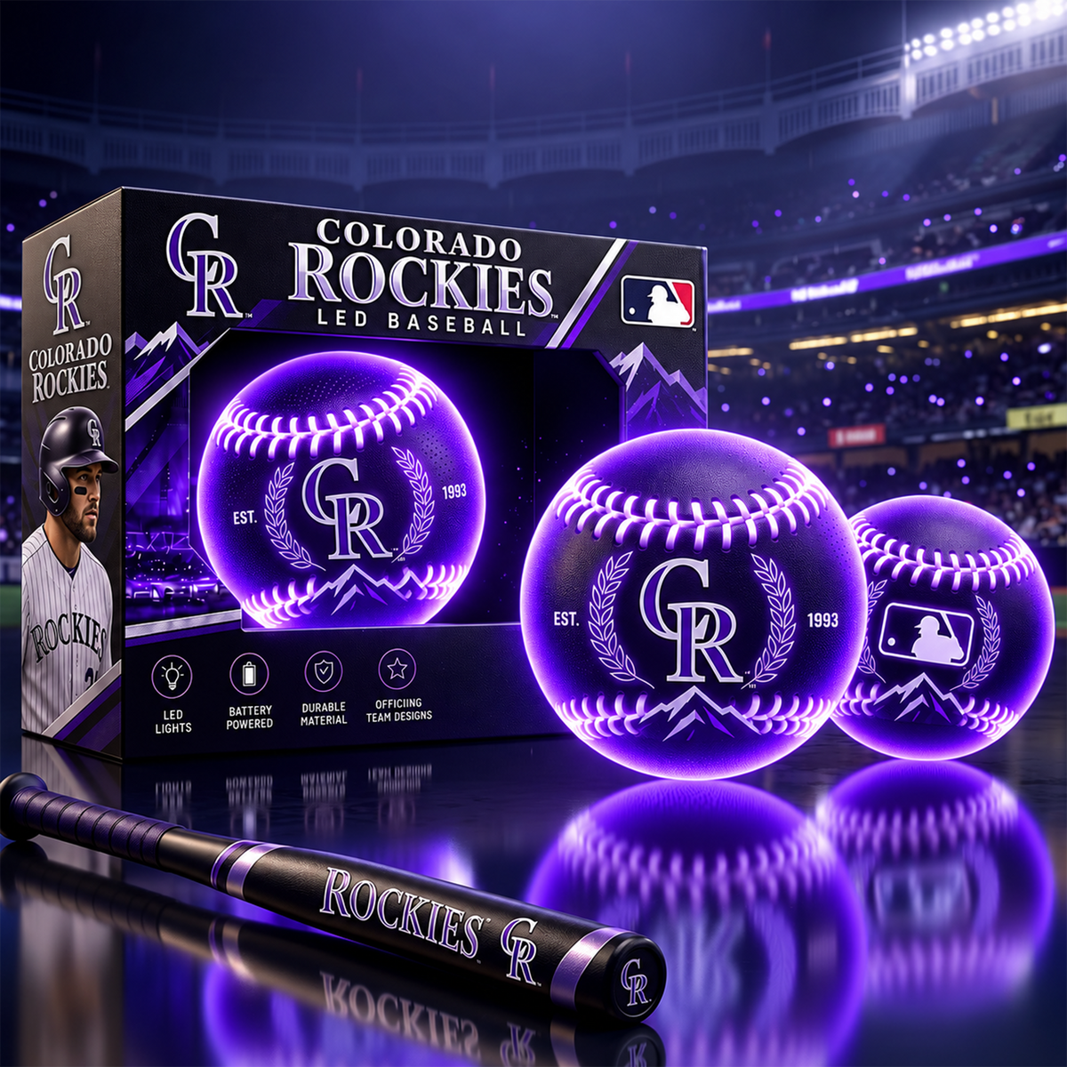 CR x Custom MLB Light-Up LED Baseball Gift Set