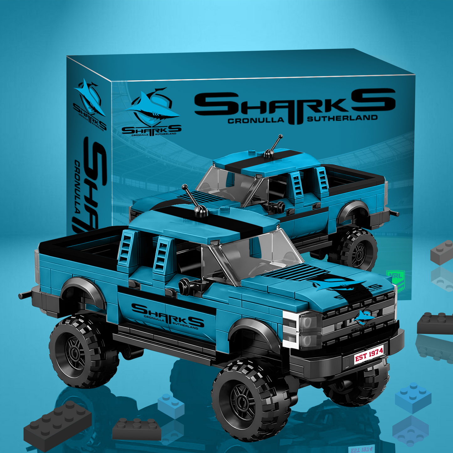NRL Raptor pickup truck building block set 0612 NAK PTTD