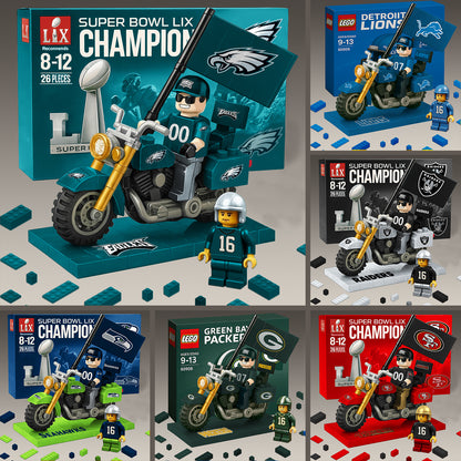 PREMIUM All TEAM NFL BUIDING  BLOCKS BIKE TOY SET NDT  181125