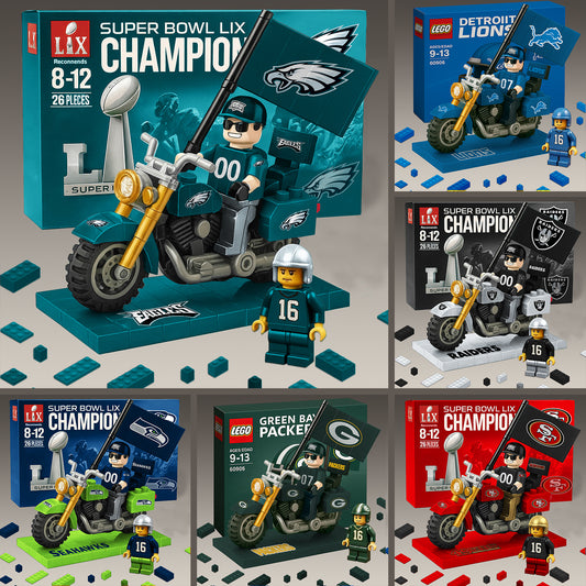 PREMIUM All TEAM NFL BUIDING  BLOCKS BIKE TOY SET NDT  181125