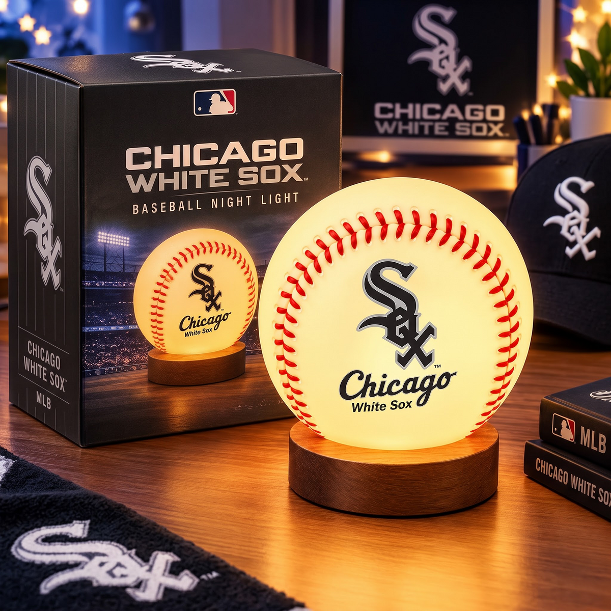 CWS X MLB Baseball Night Light Lamp
