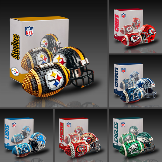 NFL Team Ball & Helmets Building Block Football Set DDT CTND