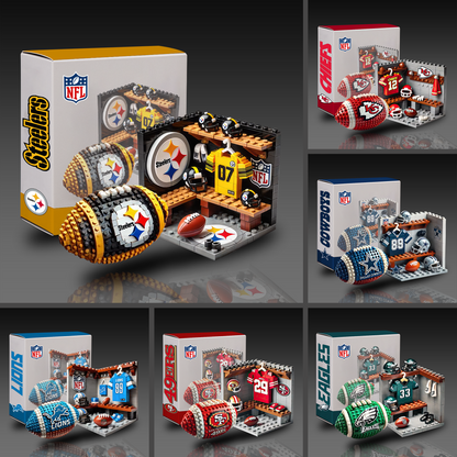 NFL Team Ball & Changing Room Building Block Football Set DDT CTND
