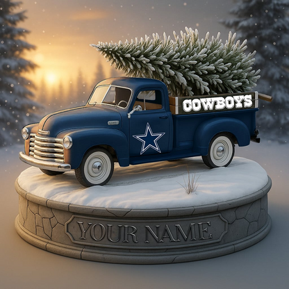 DAL Custom NFL Christmas Acrylic Block Plaque Decor DatND DVT