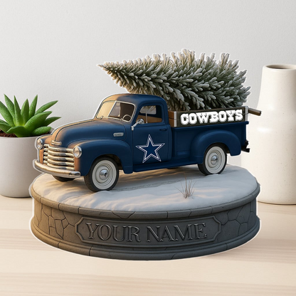 DAL Custom NFL Christmas Acrylic Block Plaque Decor DatND DVT