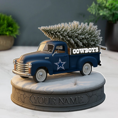 DAL Custom NFL Christmas Acrylic Block Plaque Decor DatND DVT