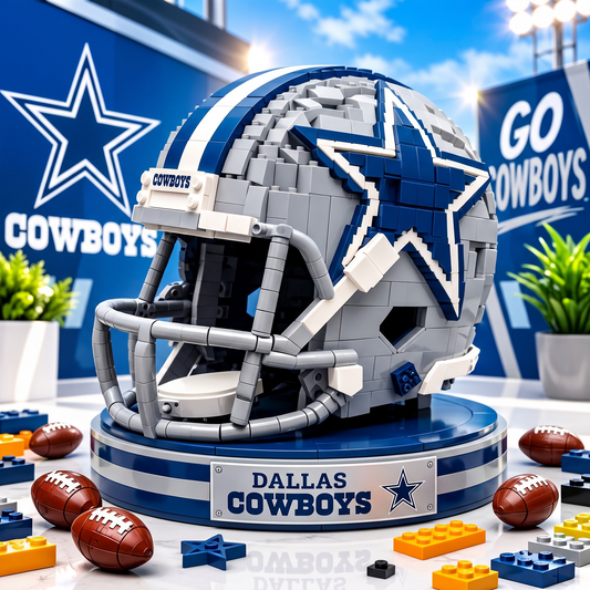 DAL X Premium NFL Football Helmet Building Block Set