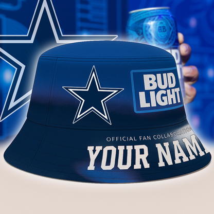 DAL x NFL Bud Light Personalized Bucket Hat DATND TANTD
