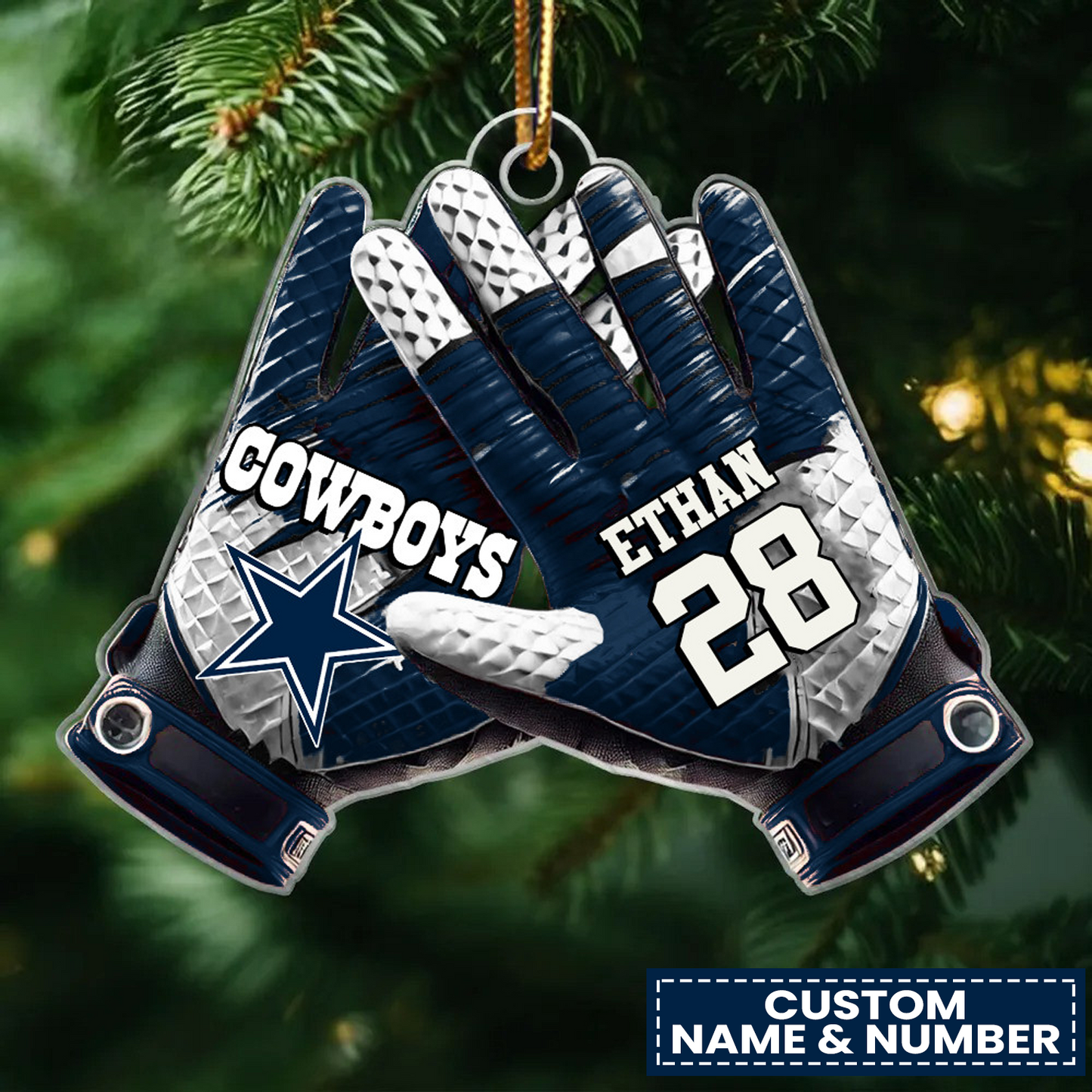 DAL x NFL Customized Christmas Acrylic Ornament DATND TANTD