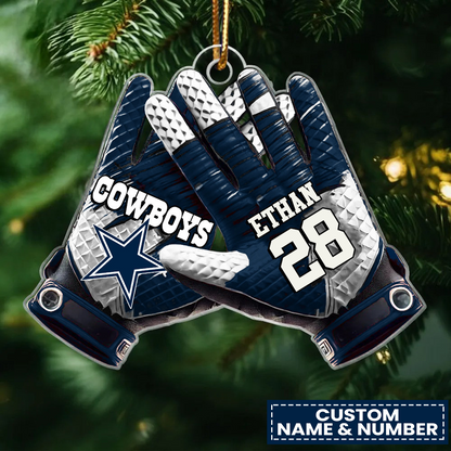 DAL x NFL Customized Christmas Acrylic Ornament DATND TANTD
