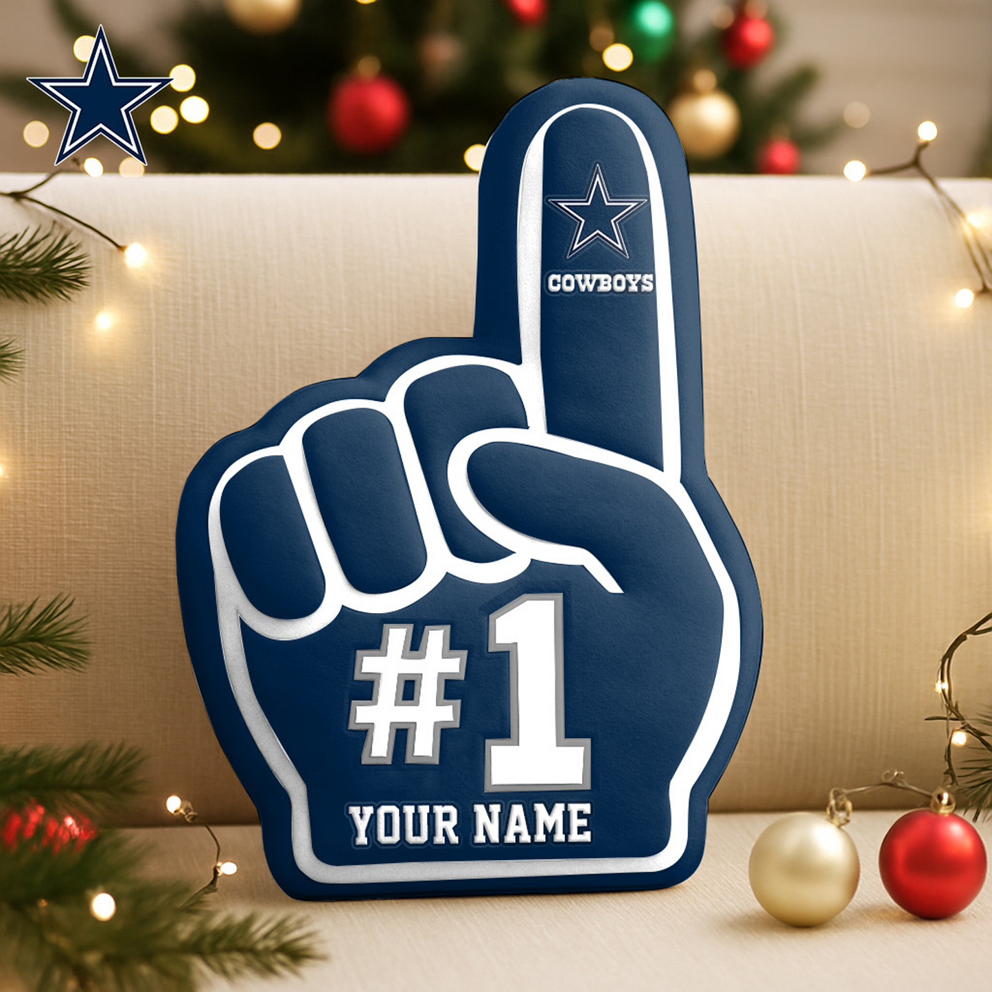 DAL x NFL Customized Shaped Pillow Christmas DATND TANTD