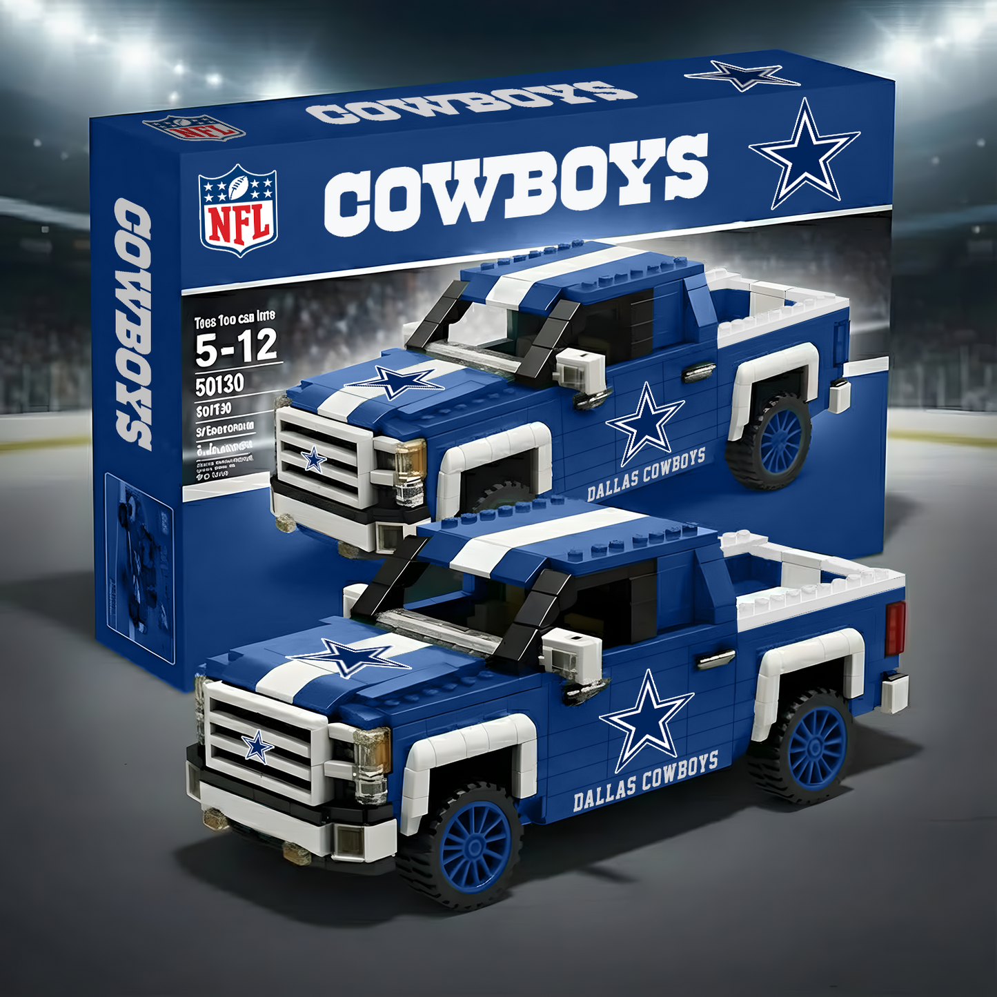 DAL X NFL 3D Racing Truck Model Building Block Set 0212 NAK NHT