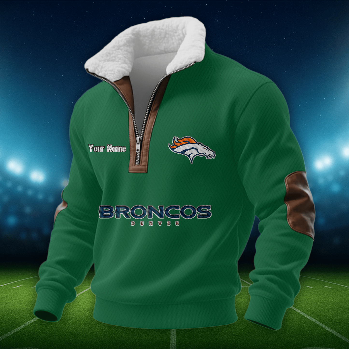 DB NFL Men Fur Collar Sweatshirt DDT CTND