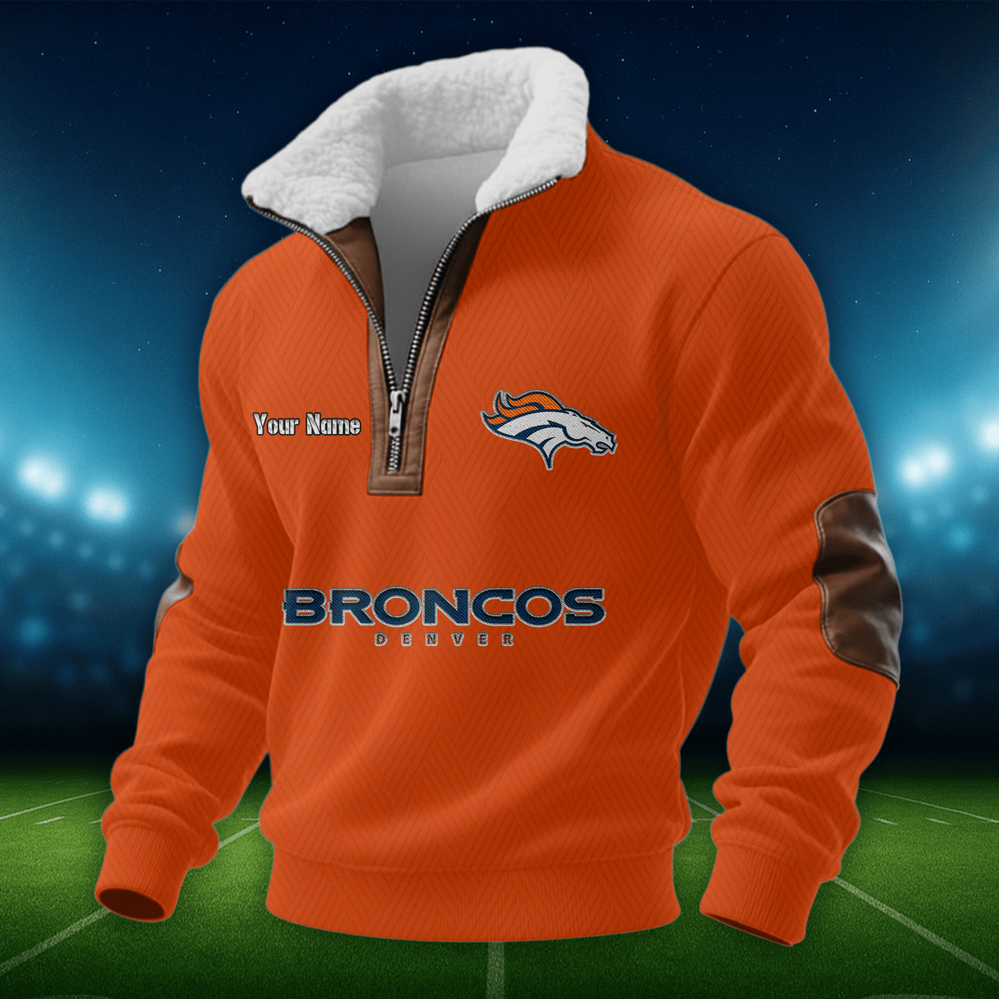 DB NFL Men Fur Collar Sweatshirt DDT CTND