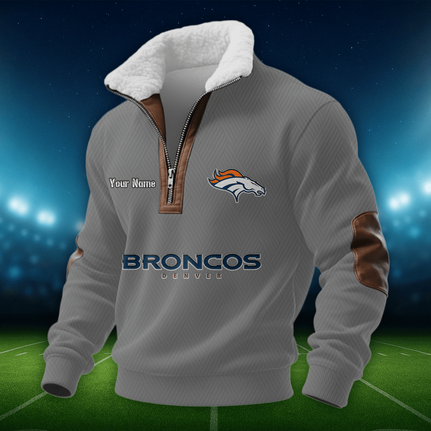 DB NFL Men Fur Collar Sweatshirt DDT CTND
