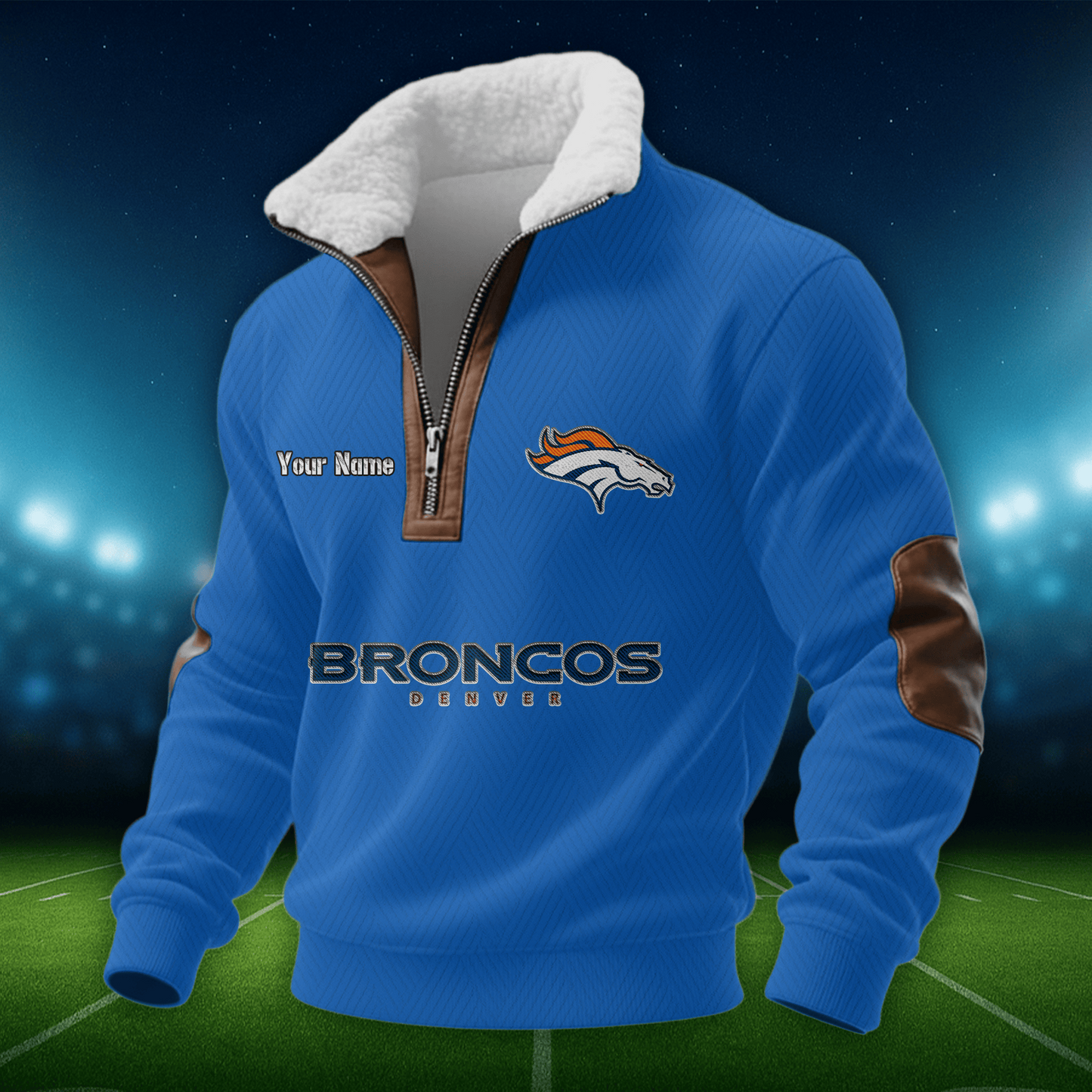 DB NFL Men Fur Collar Sweatshirt DDT CTND