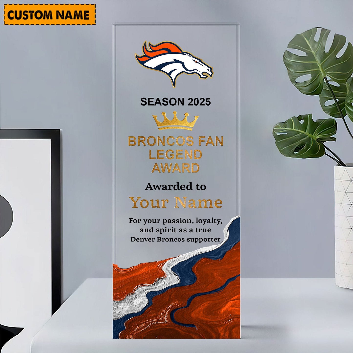 DB NFL Personalized Acrylic Award Plaque Funny Christmas Gift For Family DDT NTL