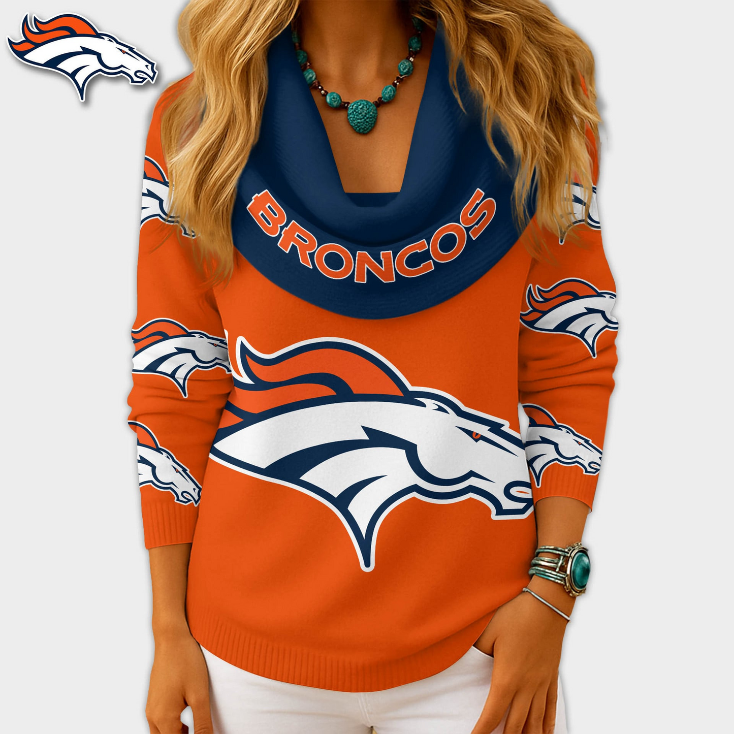 DB Premium NFL Fan Cowl Neck Sweater 3D Shirt DDT NTL